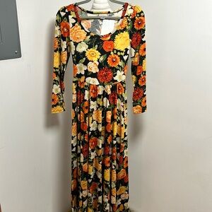 Long sleeve maxi dress in beautiful colors